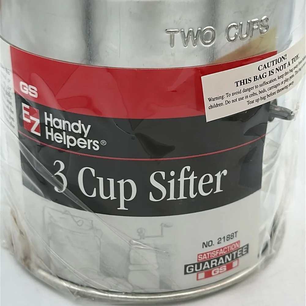 3-cup metal flour sifter